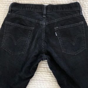 Men’s Levi’s 514 Slim Straight Dark Grey Corduroys Size 29/32
